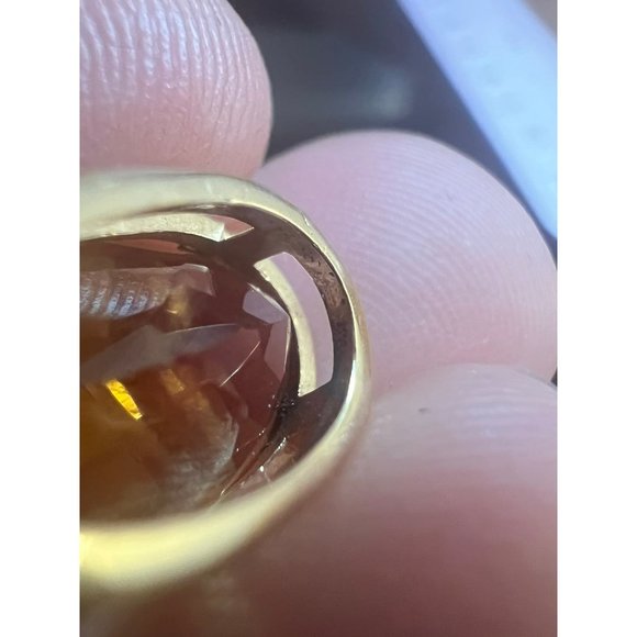 Solid 14k gold genuine 6ctw citrine #072208 - Picture 5 of 11